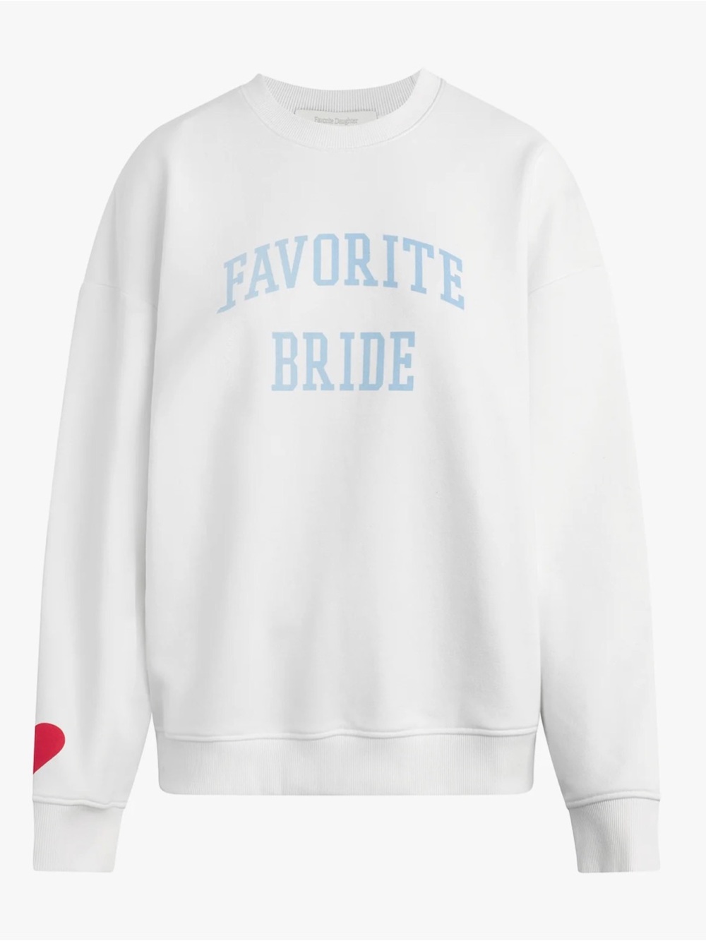 NWT Favorite Daughter Favorite Bride Boyfriend Sweatshirt in White - Picture 8 of 14